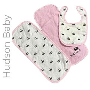 3- Pc Burp Cloths and Bib HB